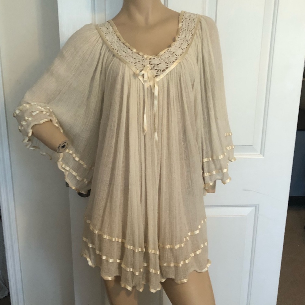 JPB Stevie Dress Cream Gypsy Bohemian L